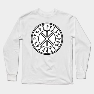 Odin's Protection No.2 (black white) Long Sleeve T-Shirt